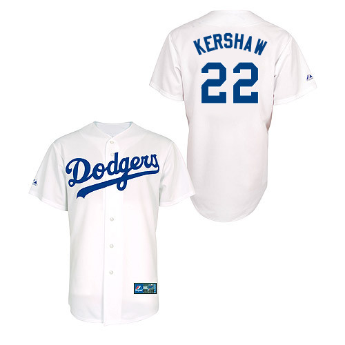 Clayton Kershaw #22 Youth Baseball Jersey-L A Dodgers Authentic Home White MLB Jersey